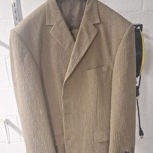 Men's Beige Textured Blazer